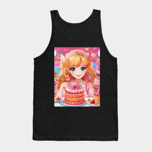 Anime Cake Adventures Tank Top